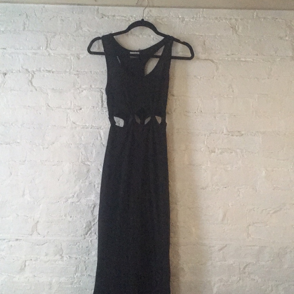 Black Maxi w/ Knotted Cut-Outs